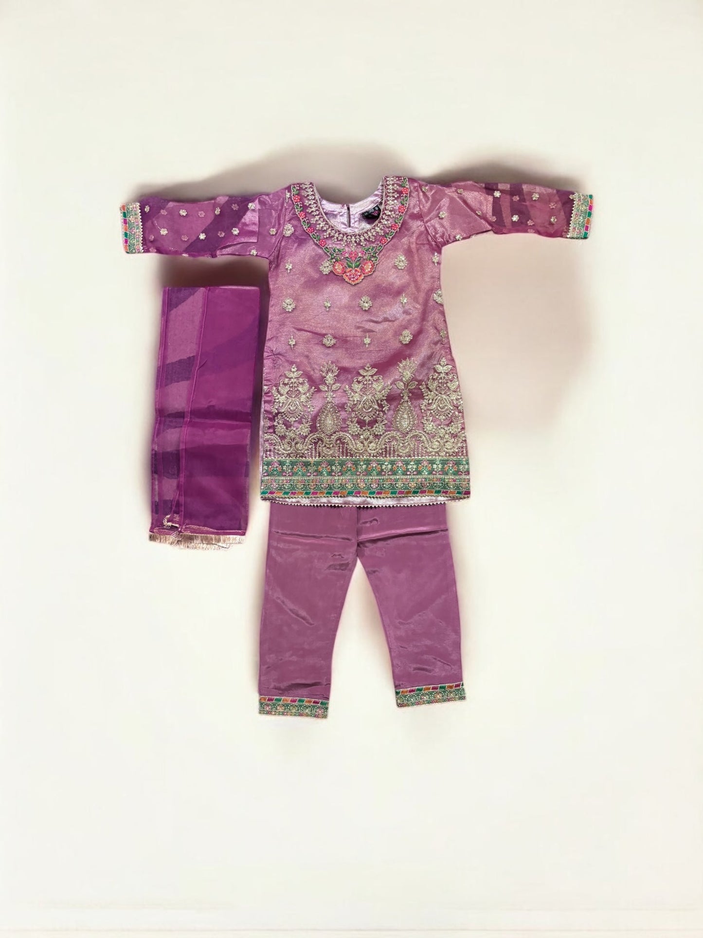 TRADITIONAL DESIGNER SALWAR KAMEEZ FOR LITTLE GIRLS - ELEGANT & STYLISH ETHNIC WEAR- 211