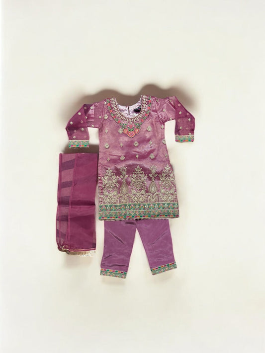 TRADITIONAL DESIGNER SALWAR KAMEEZ FOR LITTLE GIRLS - ELEGANT & STYLISH ETHNIC WEAR- 211