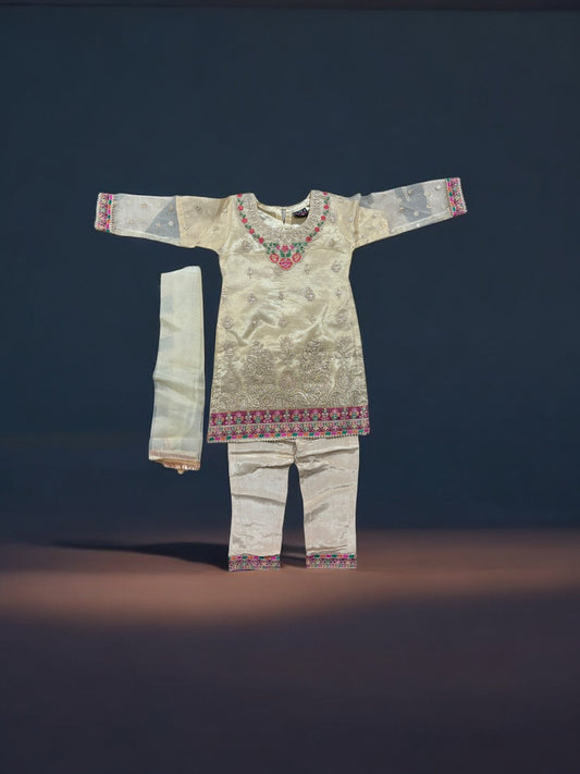 TRADITIONAL DESIGNER SALWAR KAMEEZ FOR LITTLE GIRLS - ELEGANT & STYLISH ETHNIC WEAR- 212