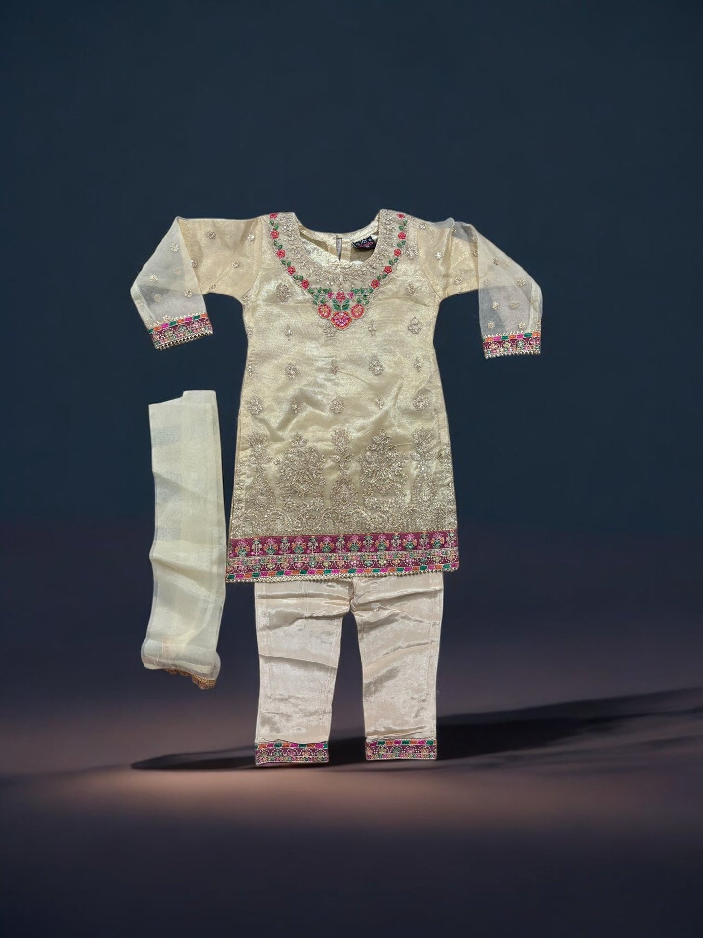 TRADITIONAL DESIGNER SALWAR KAMEEZ FOR LITTLE GIRLS - ELEGANT & STYLISH ETHNIC WEAR- 212