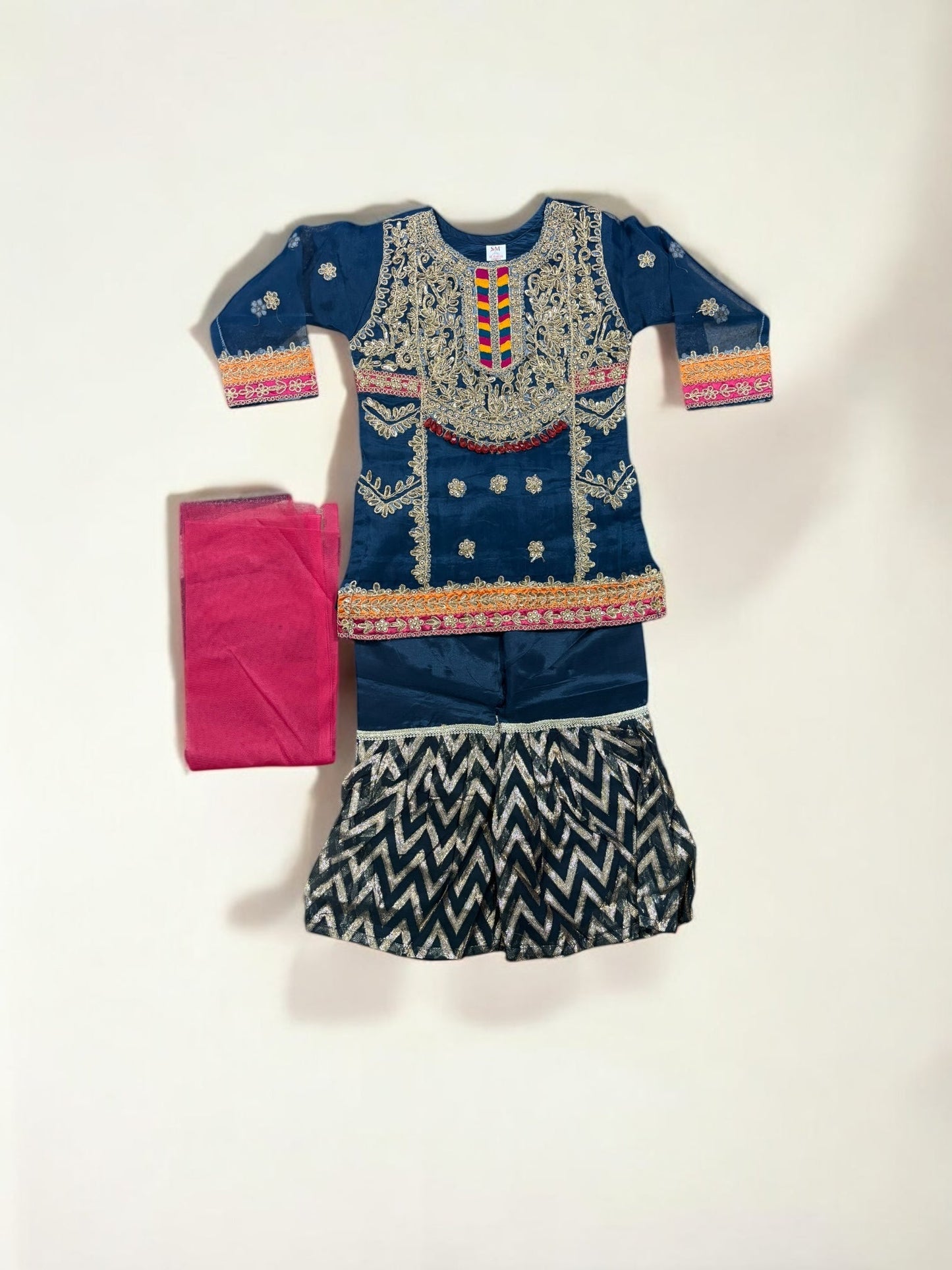 TRADITIONAL DESIGNER SALWAR KAMEEZ FOR LITTLE GIRLS - ELEGANT & STYLISH ETHNIC WEAR- 214