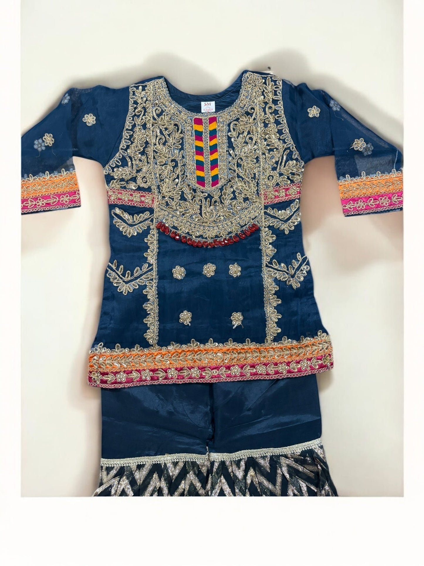 TRADITIONAL DESIGNER SALWAR KAMEEZ FOR LITTLE GIRLS - ELEGANT & STYLISH ETHNIC WEAR- 214