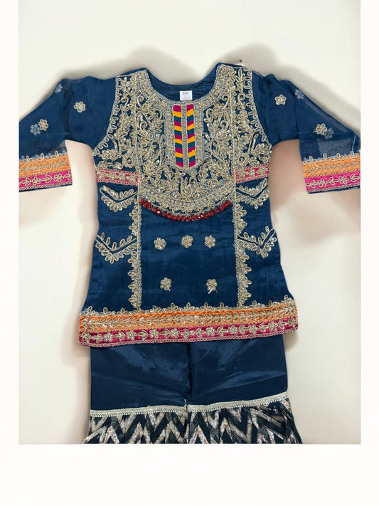 TRADITIONAL DESIGNER SALWAR KAMEEZ FOR LITTLE GIRLS - ELEGANT & STYLISH ETHNIC WEAR- 214