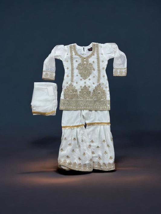 TRADITIONAL DESIGNER SALWAR KAMEEZ FOR LITTLE GIRLS - ELEGANT & STYLISH ETHNIC WEAR- 215