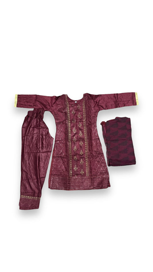 TRADITIONAL  COTTON SALWAR KAMEEZ SET FOR GIRLS - ETHNIC WEAR FOR KIDS- 10