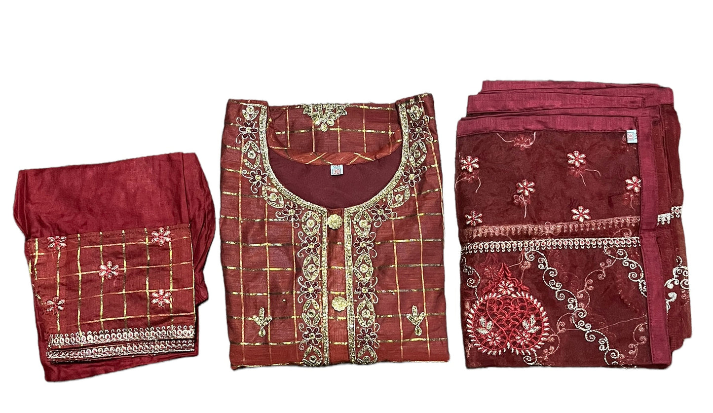 TRADITIONAL  COTTON SALWAR KAMEEZ SET FOR GIRLS - ETHNIC WEAR FOR KIDS- 12