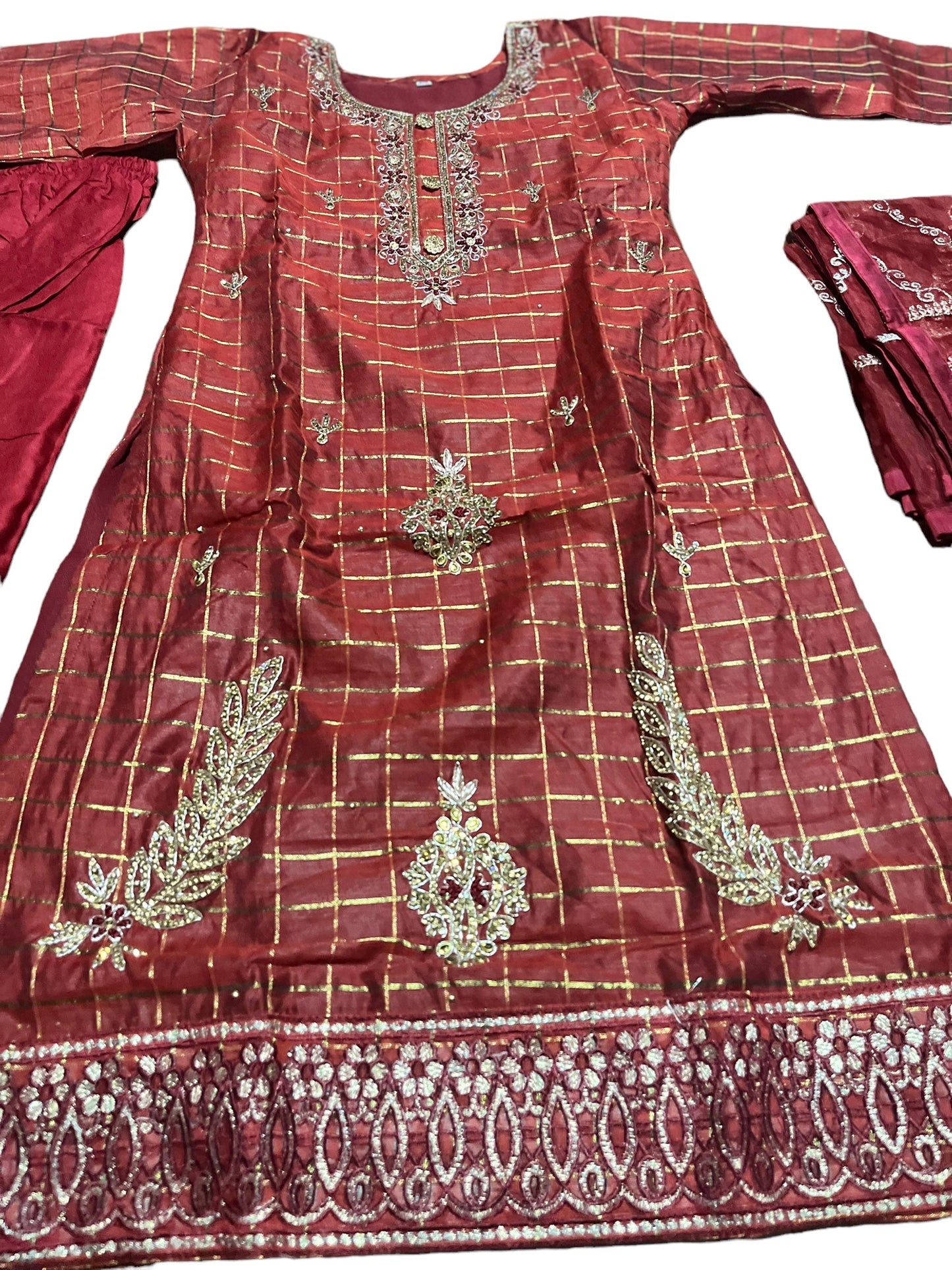 TRADITIONAL  COTTON SALWAR KAMEEZ SET FOR GIRLS - ETHNIC WEAR FOR KIDS- 12