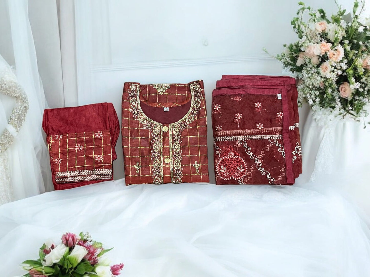TRADITIONAL  COTTON SALWAR KAMEEZ SET FOR GIRLS - ETHNIC WEAR FOR KIDS- 12