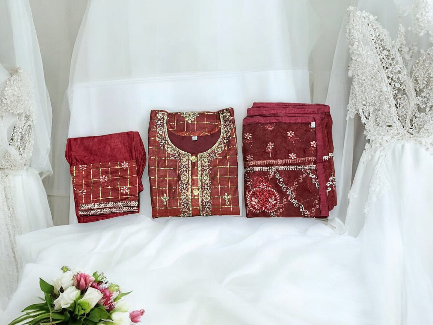 TRADITIONAL  COTTON SALWAR KAMEEZ SET FOR GIRLS - ETHNIC WEAR FOR KIDS- 12