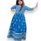 TRADITIONAL FOIL PRINTED GOWN SUIT FOR YOUNG GIRLS - ETHNIC WEAR - F