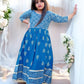 TRADITIONAL FOIL PRINTED GOWN SUIT FOR YOUNG GIRLS - ETHNIC WEAR - F