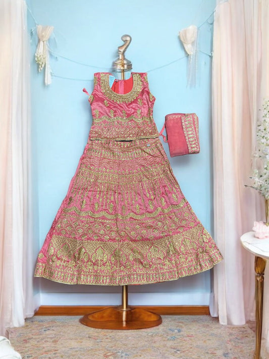 TRADITIONAL GIRLS LEHENGA CHOLI SET – ETHNIC WEAR FOR KIDS-021