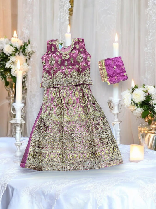 TRADITIONAL GIRLS LEHENGA CHOLI SET – ETHNIC WEAR FOR KIDS-031