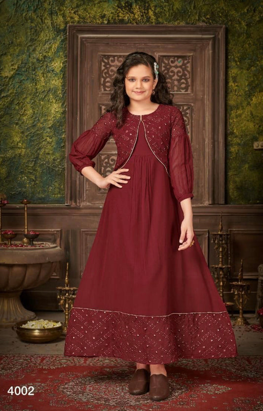 TRADITIONAL GOWN SUIT FOR YOUNG GIRLS - ETHNIC WEAR - B