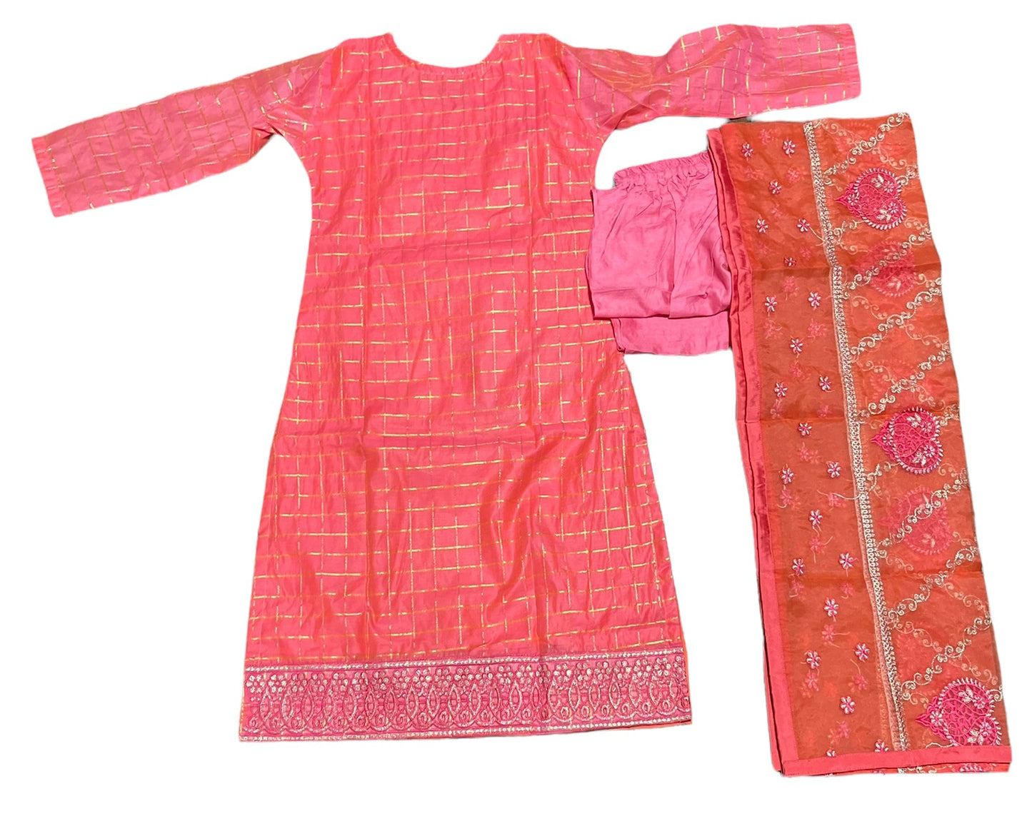 TRADITIONAL  COTTON SALWAR KAMEEZ SET FOR GIRLS - ETHNIC WEAR FOR KIDS- 14