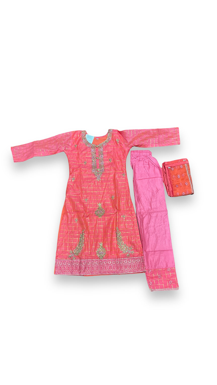 TRADITIONAL  COTTON SALWAR KAMEEZ SET FOR GIRLS - ETHNIC WEAR FOR KIDS- 14
