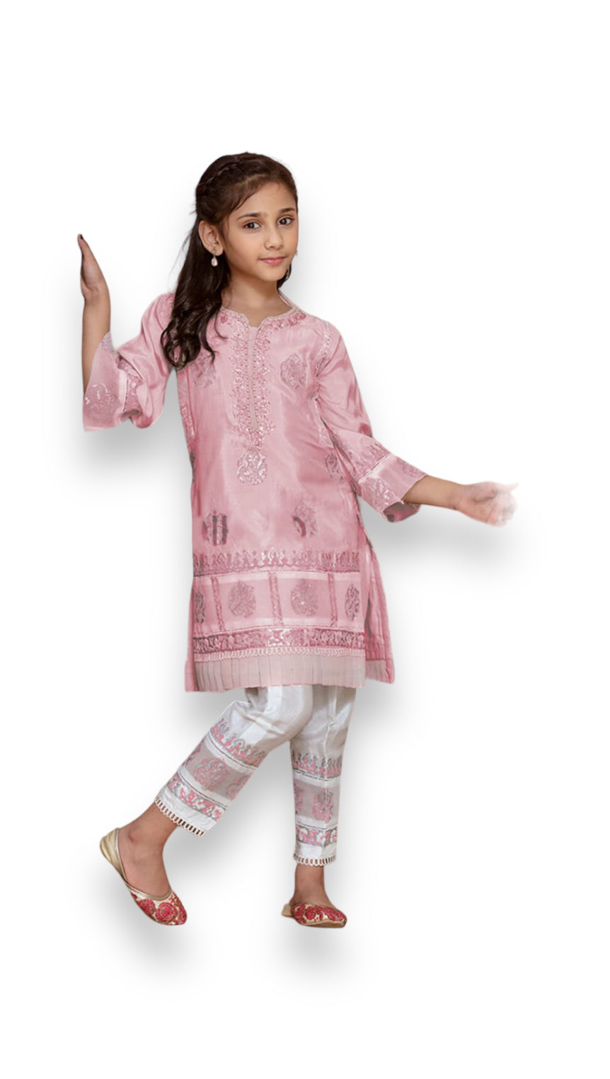 TRADITIONAL GEORGETTE SALWAR KAMEEZ FOR GIRLS - ETHNIC WEAR FOR KIDS- 01