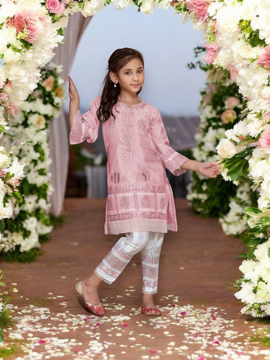 TRADITIONAL GEORGETTE SALWAR KAMEEZ FOR GIRLS - ETHNIC WEAR FOR KIDS- 01