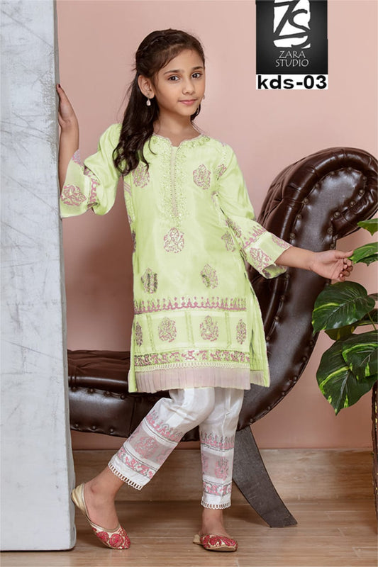 TRADITIONAL GEORGETTE SALWAR KAMEEZ FOR GIRLS - ETHNIC WEAR FOR KIDS- 02
