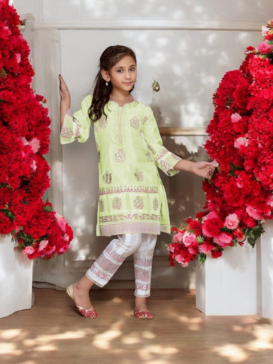 TRADITIONAL GEORGETTE SALWAR KAMEEZ FOR GIRLS - ETHNIC WEAR FOR KIDS- 02