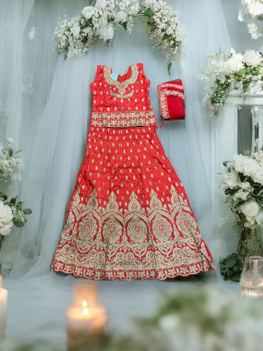 TRADITIONAL GIRLS LEHENGA CHOLI SET – ETHNIC WEAR FOR KIDS-022