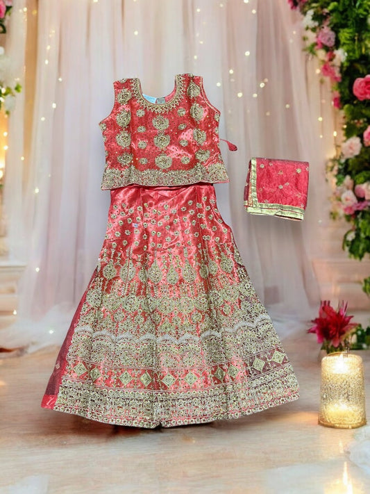 TRADITIONAL GIRLS LEHENGA CHOLI SET – ETHNIC WEAR FOR KIDS-04