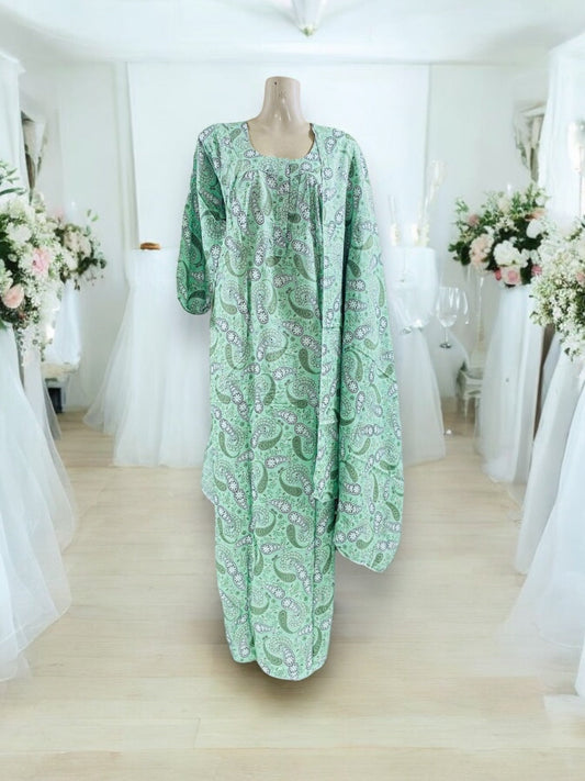 TRADITIONAL BD LINEN MAXI WITH MATCHING DUPATTA – ETHNIC WEAR FOR WOMEN -   101