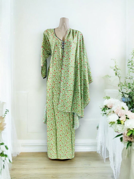 TRADITIONAL BD LINEN MAXI WITH MATCHING DUPATTA – ETHNIC WEAR FOR WOMEN -  105