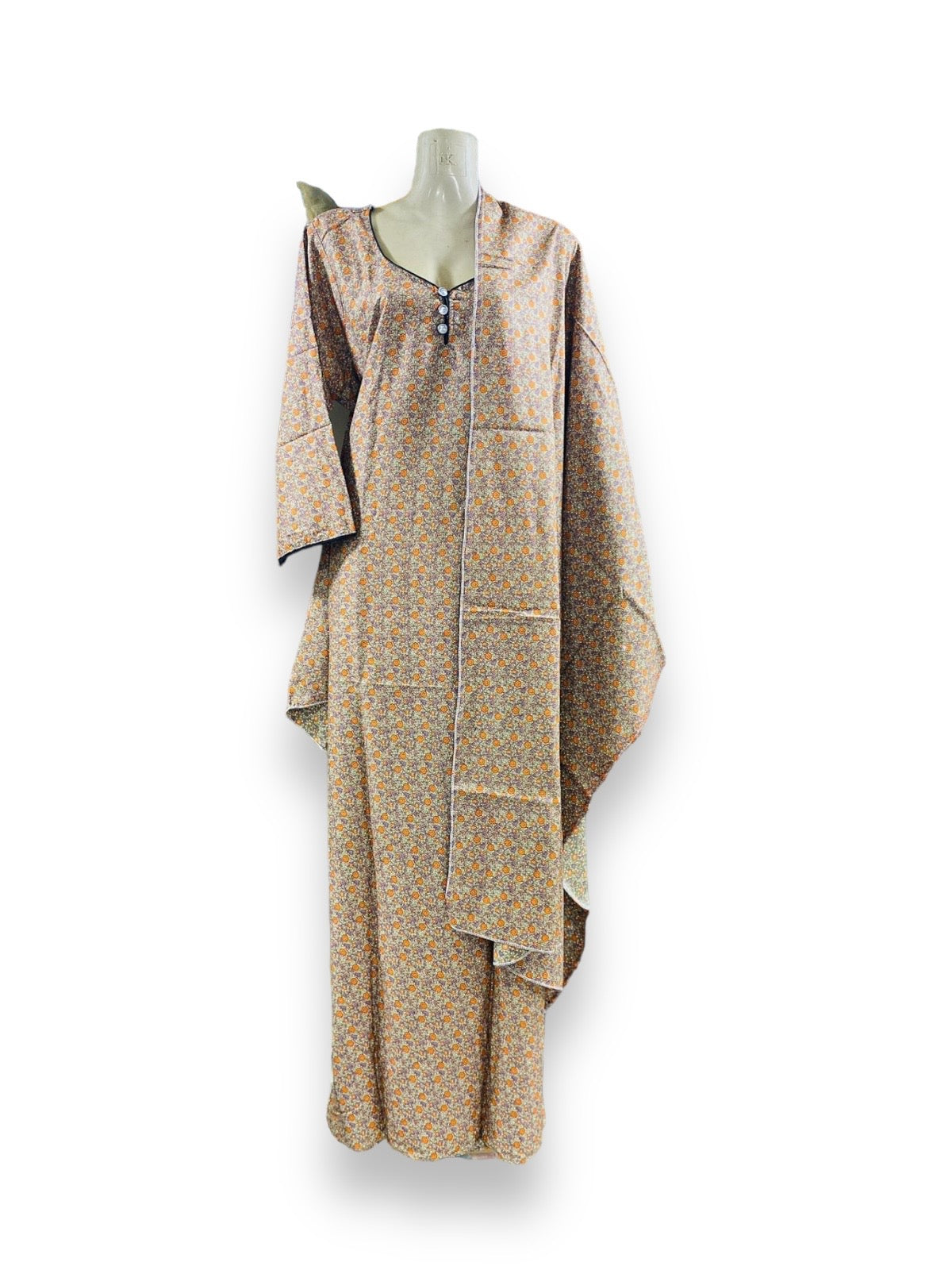 TRADITIONAL BD LINEN MAXI WITH MATCHING DUPATTA – ETHNIC WEAR FOR WOMEN - 108