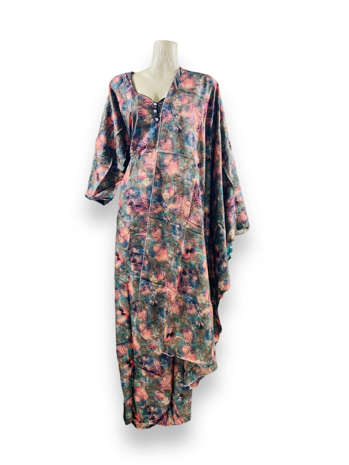 TRADITIONAL BD LINEN MAXI WITH MATCHING DUPATTA – ETHNIC WEAR FOR WOMEN - 116