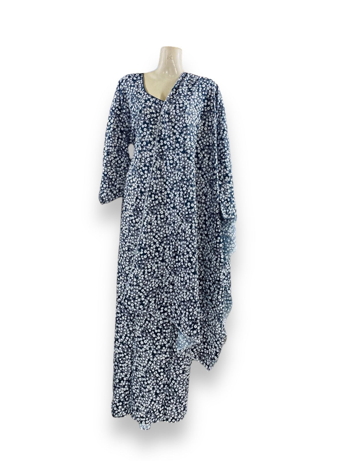 TRADITIONAL BD LINEN MAXI WITH MATCHING DUPATTA – ETHNIC WEAR FOR WOMEN - 122