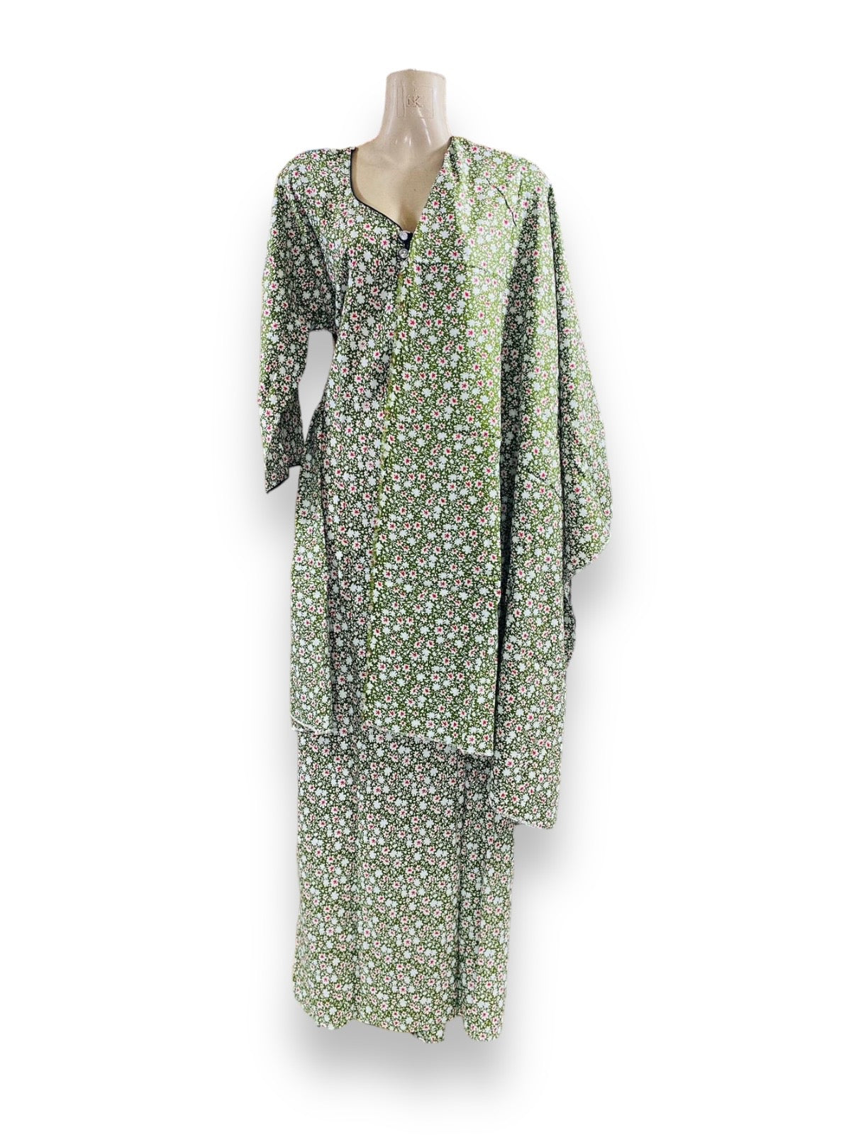 TRADITIONAL BD LINEN MAXI WITH MATCHING DUPATTA – ETHNIC WEAR FOR WOMEN - 123
