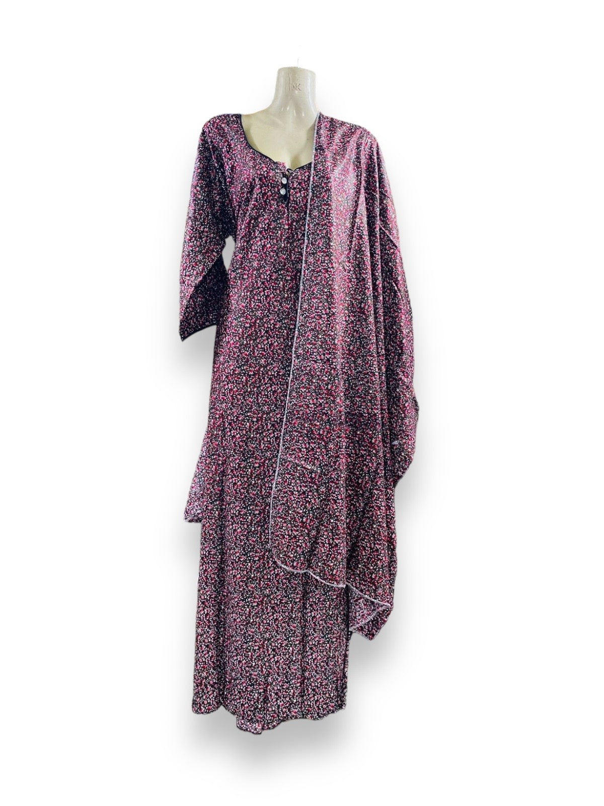 TRADITIONAL BD LINEN MAXI WITH MATCHING DUPATTA – ETHNIC WEAR FOR WOMEN -  124