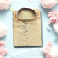 TRADITIONAL MEN'S GOLD COLOR SILK KURTA – ETHNIC WEAR FOR MENS- 6440