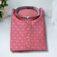 TRADITIONAL MEN'S ONION PINK COLOR SILK KURTA – ETHNIC WEAR - 6479