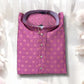 TRADITIONAL MEN'S ONION PINK COLOR SILK KURTA – ETHNIC WEAR - 6479