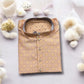 TRADITIONAL MEN'S PEACH COLOR SILK KURTA – ETHNIC WEAR FOR MEN-6479