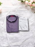 TRADITIONAL MEN'S WINE COLOR SILK KURTA PAJAMA SET – ETHNIC WEAR- 6915