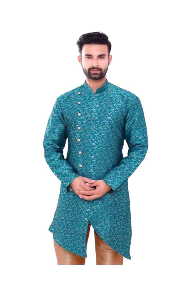 TRADITIONAL PARTY WEAR SILK KURTA PAJAMA- HT– ETHNIC WEAR FOR MENS