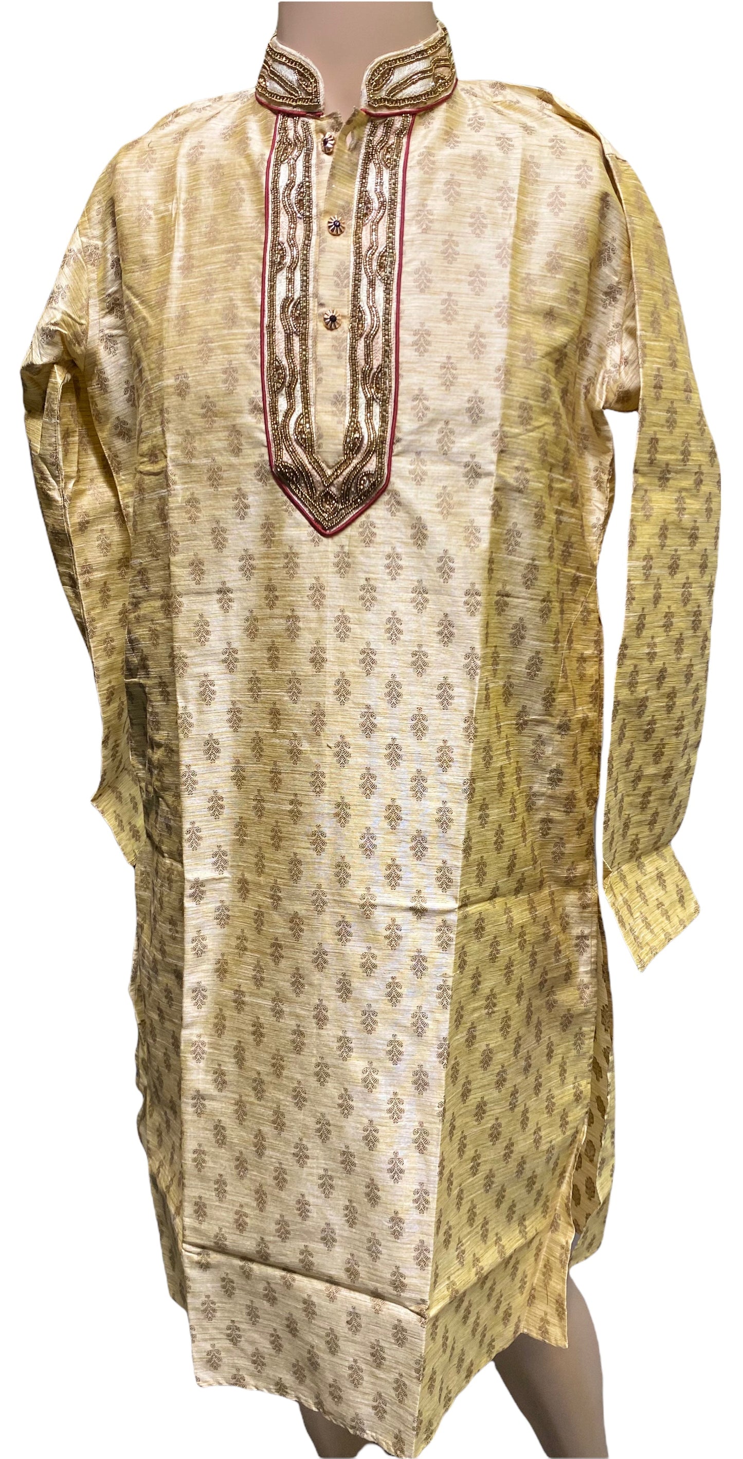 TRADITIONAL DESIGNER MEN'S COTTON PARTY WEAR KURTA-9