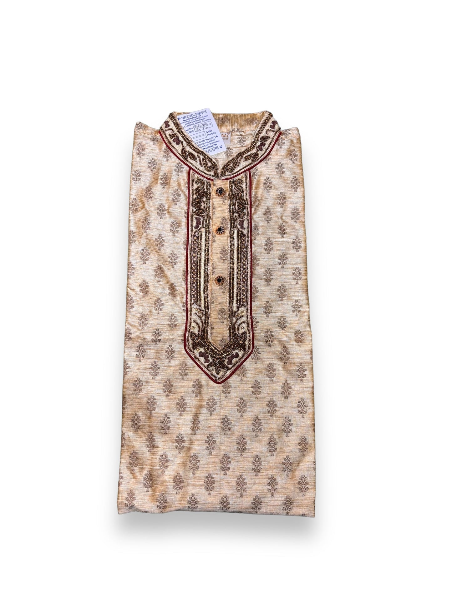 TRADITIONAL DESIGNER MEN'S COTTON PARTY WEAR KURTA-9