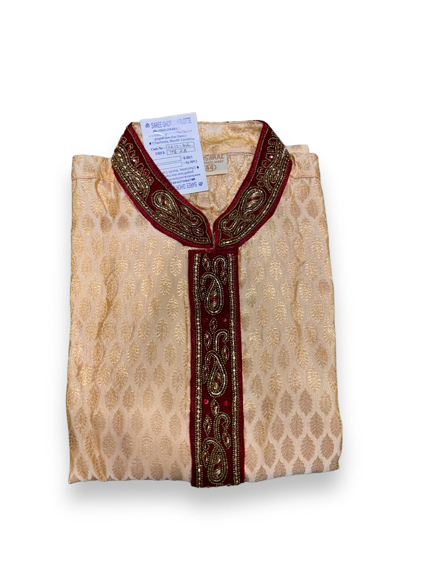 TRADITIONAL MEN'S COTTON PARTY WEAR KURTA- 05
