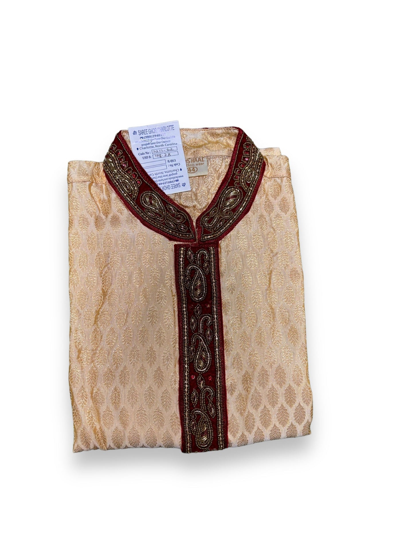 TRADITIONAL MEN'S COTTON PARTY WEAR KURTA- 05