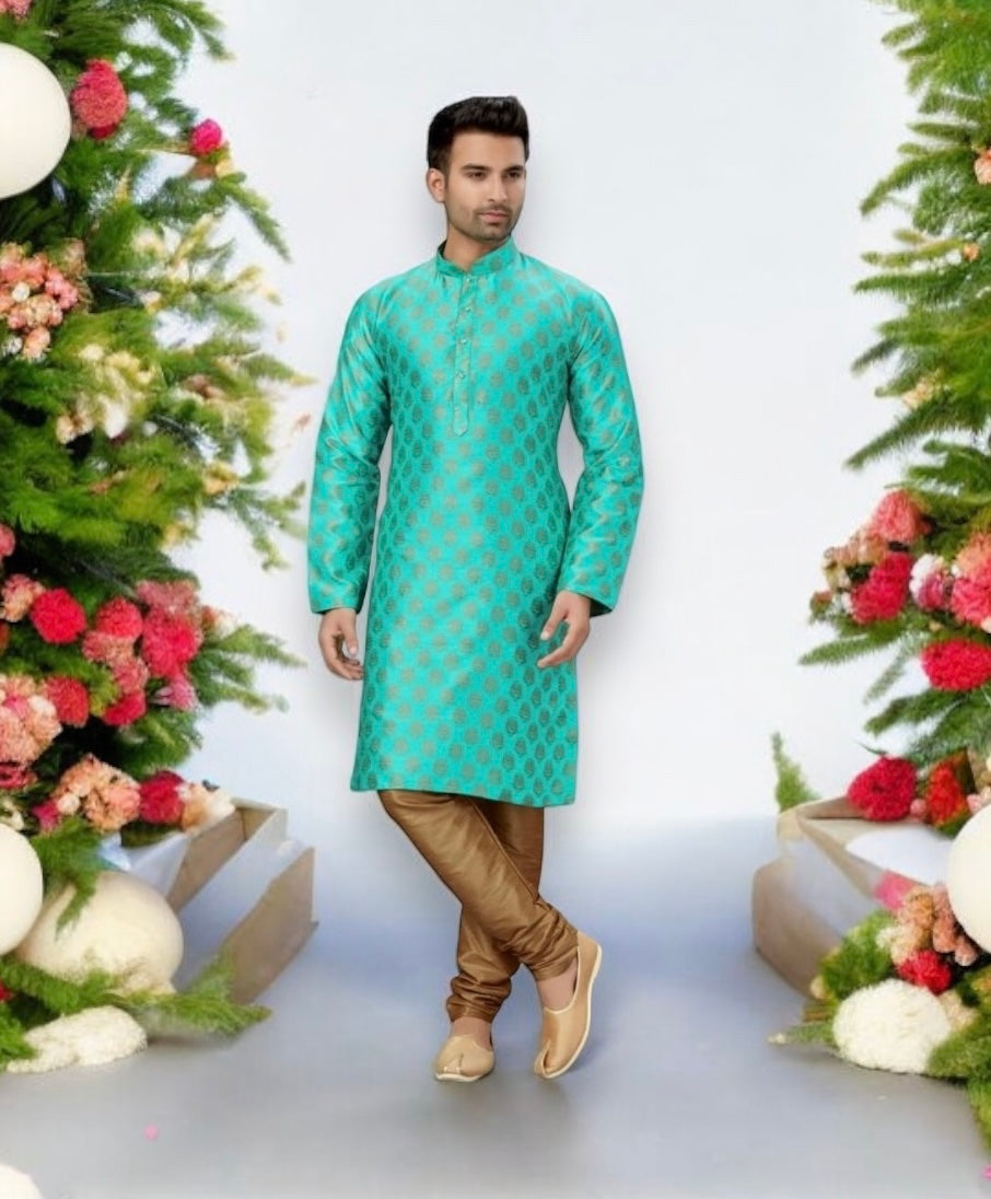 TRADITIONAL MEN'S SILK KURTA PAJAMA– ETHNIC WEAR FOR MEN