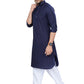 TRADITIONAL NAVY BLUE PATHANI COTTON KURTA PAJAMA OUTFIT– ETHNIC WEAR FOR MENS