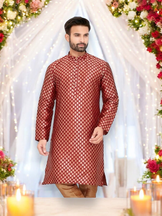 TRADITIONAL SILK KURTA PAJAMA– ETHNIC WEAR FOR MEN