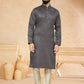 TRADITIONAL BLACK JACQUARD KURTA PAJAMA SET– ETHNIC WEAR FOR MENS