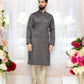 TRADITIONAL BLACK JACQUARD KURTA PAJAMA SET– ETHNIC WEAR FOR MENS