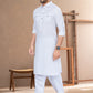 TRADITIONAL WHITE PATHANI COTTON KURTA PAJAMA OUTFIT– ETHNIC WEAR FOR MENS