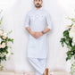TRADITIONAL WHITE PATHANI COTTON KURTA PAJAMA OUTFIT– ETHNIC WEAR FOR MENS